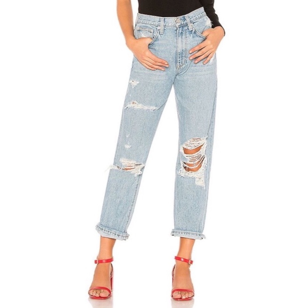 LOVERS + FRIENDS Asher Boyfriend Denim Jeans in Barkley 27